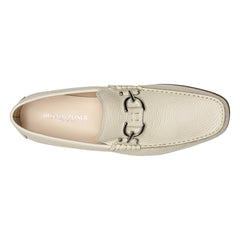 DACIO | Donald Pliner Men Shoes Off White Pebbled Leather