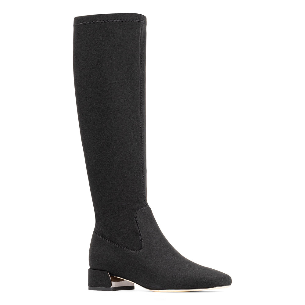 DOLORES KNEE-HIGH | Donald Pliner Women Shoes Black Crepe