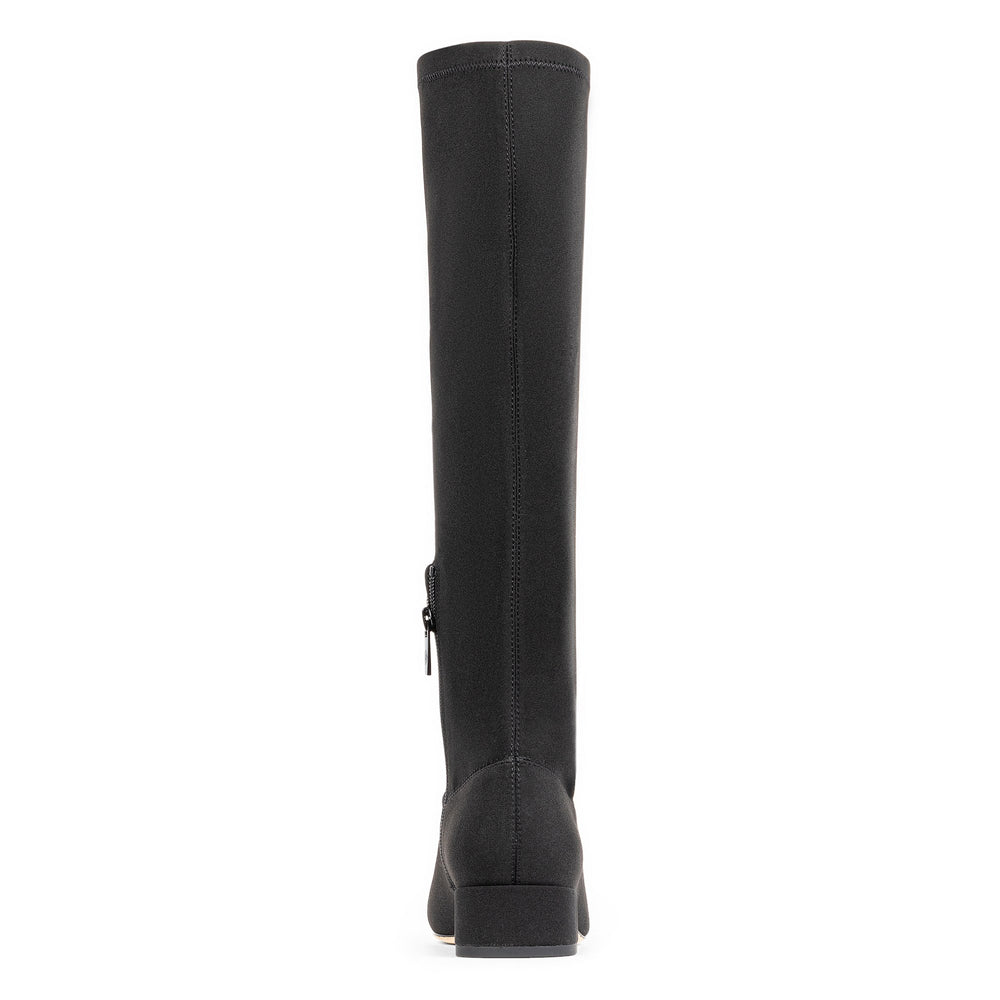 DOLORES KNEE-HIGH | Donald Pliner Women Shoes Black Crepe