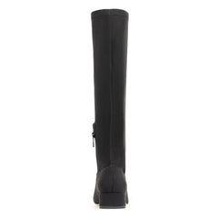 DOLORES KNEE-HIGH | Donald Pliner Women Shoes Black Crepe