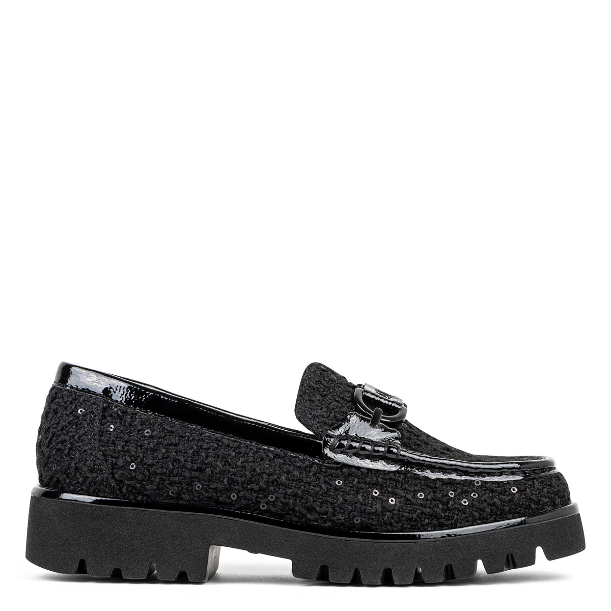 HELIO | Donald Pliner Women Shoes Black Bouclé