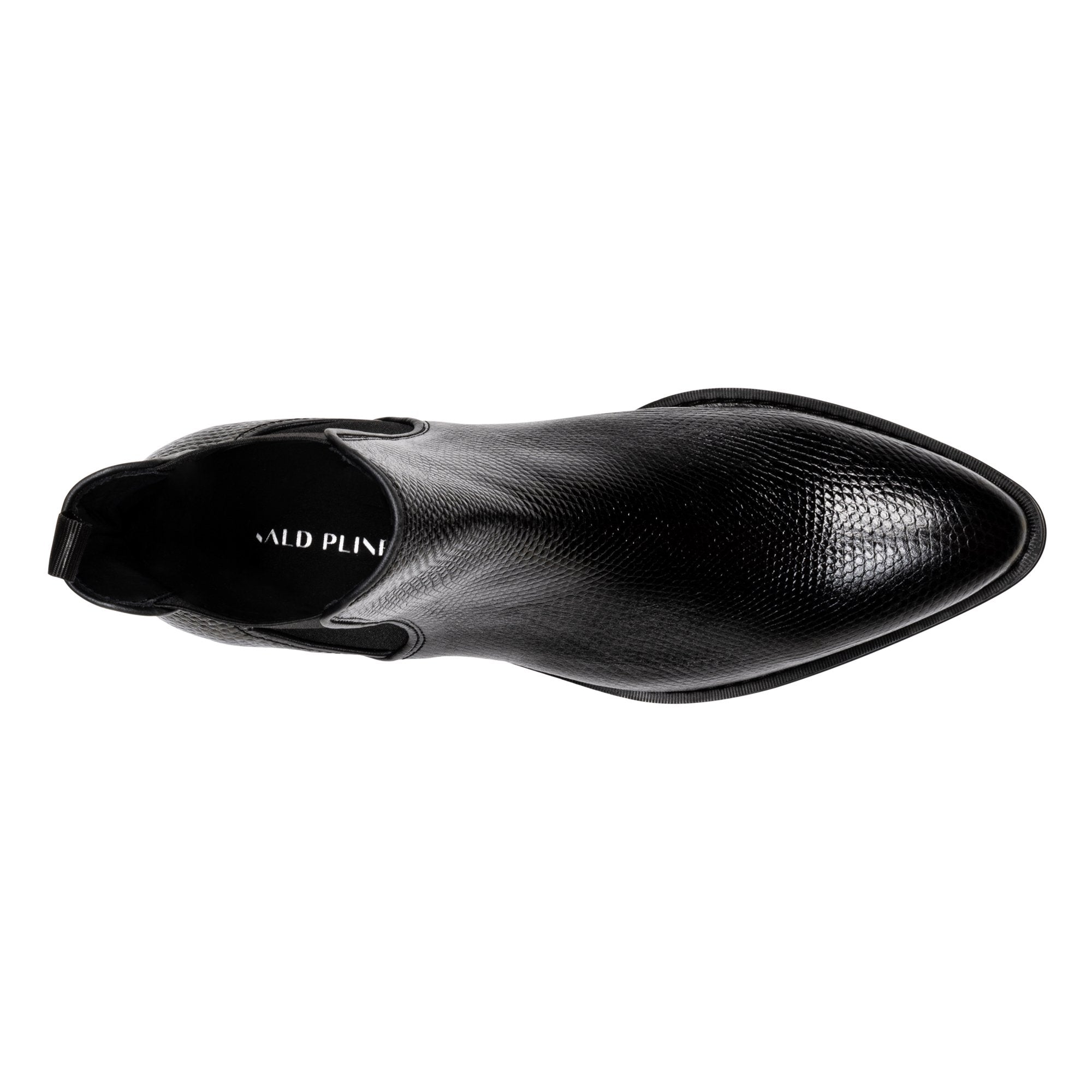 ASHFORD | Donald Pliner Men Shoes Black Lizard Print Leather