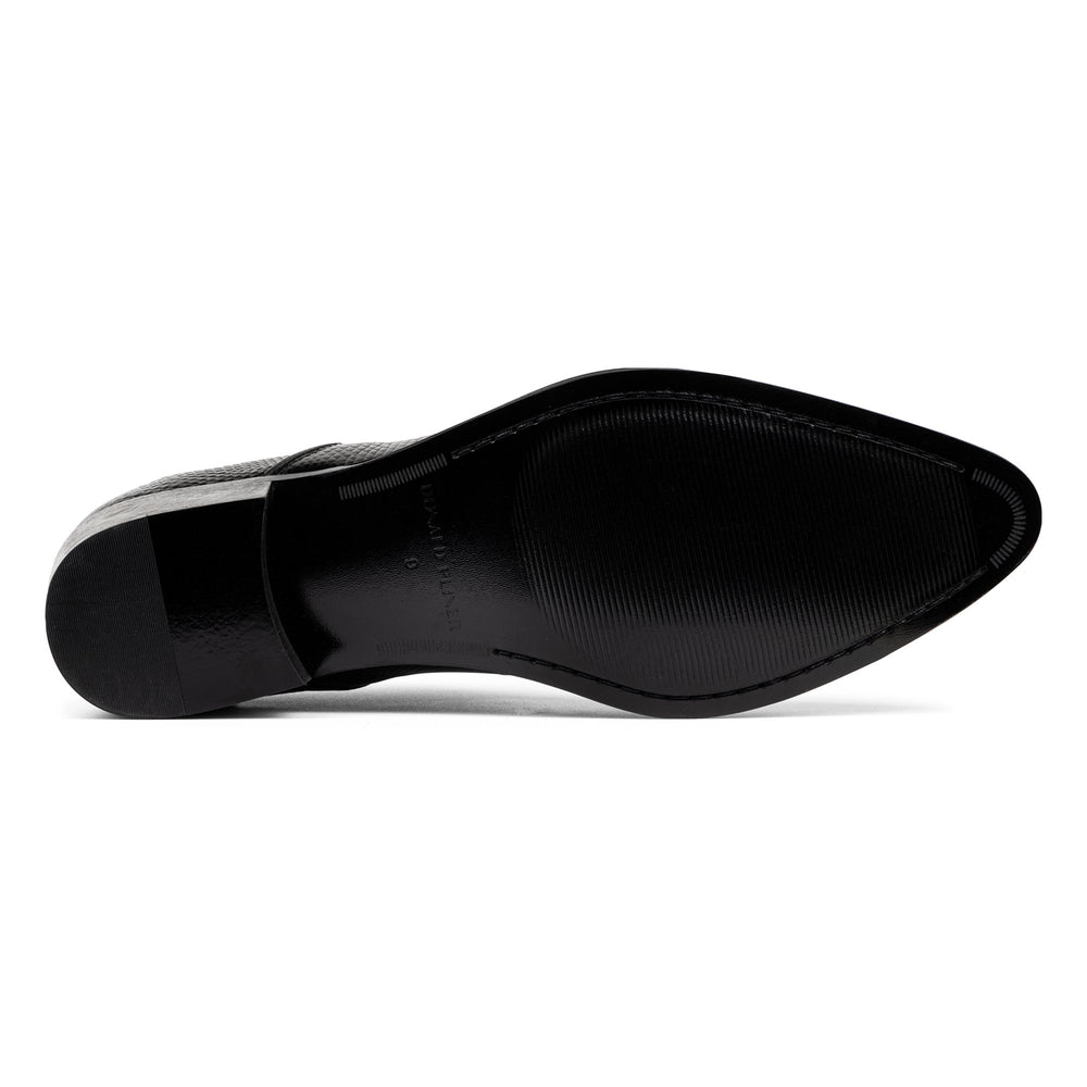 ASHFORD | Donald Pliner Men Shoes Black Lizard Print Leather