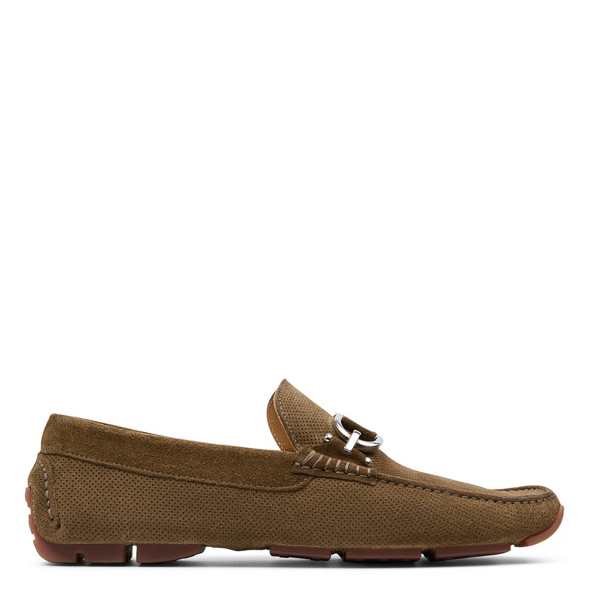 DACIO DRIVER | Donald Pliner Men Shoes Olive Perf Suede
