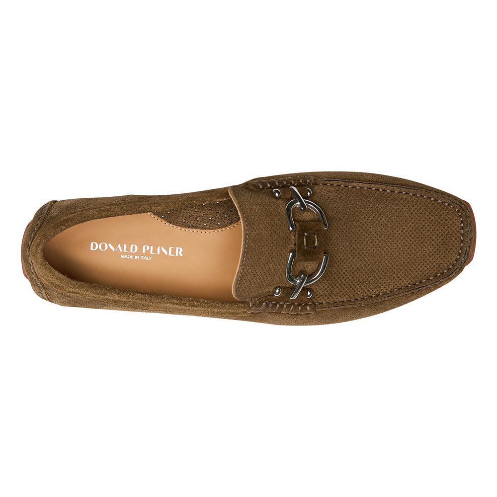 DACIO DRIVER | Donald Pliner Men Shoes Olive Perf Suede