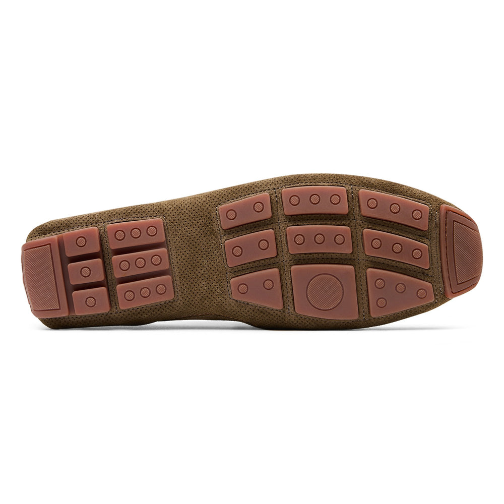 DACIO DRIVER | Donald Pliner Men Shoes Olive Perf Suede