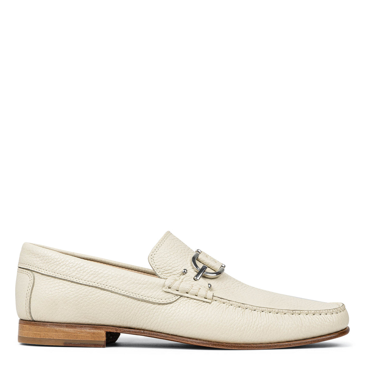 DACIO | Donald Pliner Men Shoes Off White Pebbled Leather