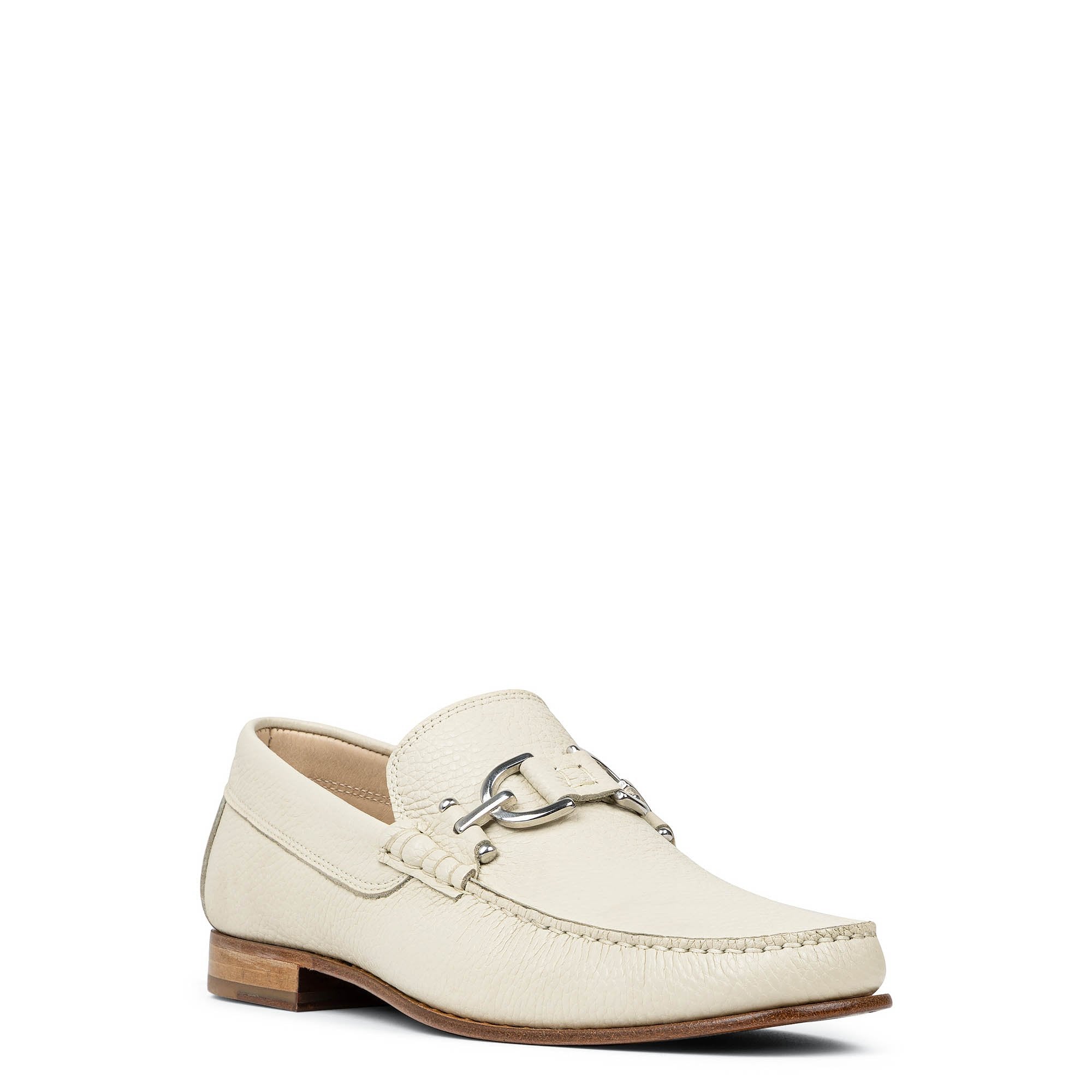 DACIO | Donald Pliner Men Shoes Off White Pebbled Leather