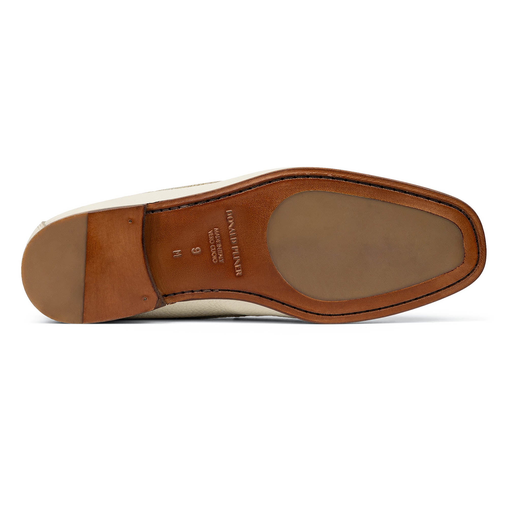 DACIO | Donald Pliner Men Shoes Off White Pebbled Leather