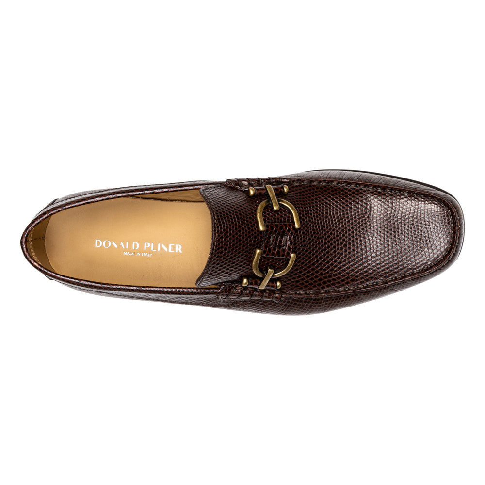 DACIO | Donald Pliner Men Shoes Dark Brown Lizard Print