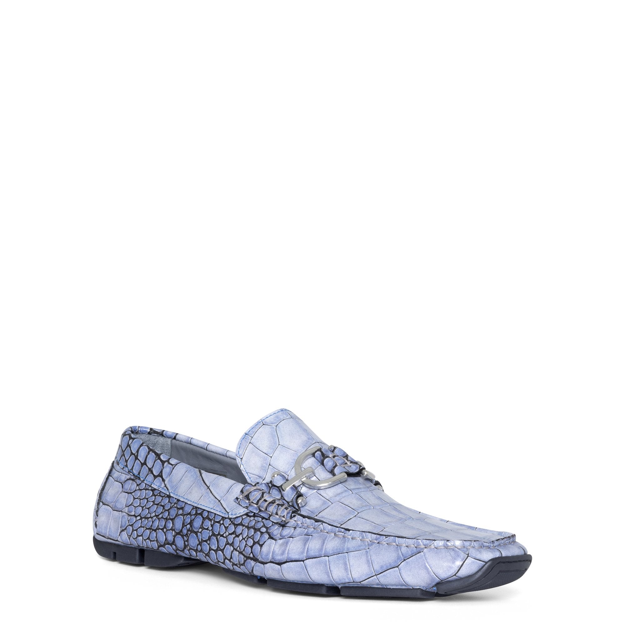 DACIO DRIVER | Donald Pliner Men Shoes Ocean Blue Croco