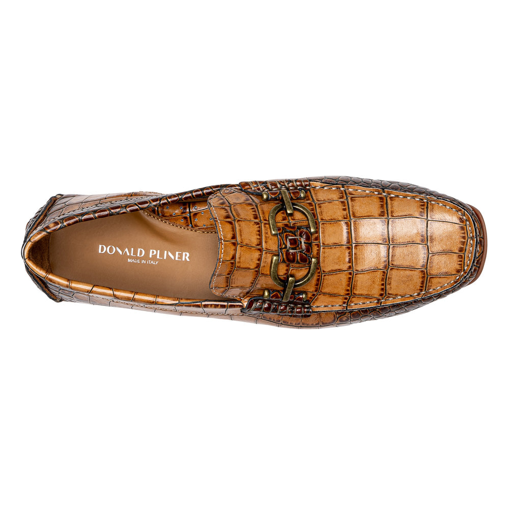 DACIO DRIVER | Donald Pliner Men Shoes Cognac Croco